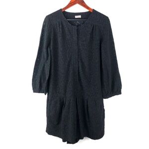 Organic John Patrick romper black floral lace medium